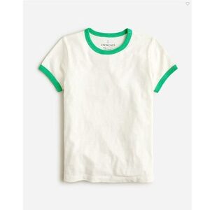 J.Crew Crewcuts Kids Short Sleeve Ringer Tee Size L (10-11) NWT